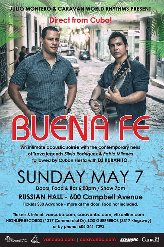 latincouver buena fe en vancouver trova show flyer